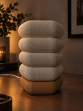 Retro-Lampe in Sechseckform mit Strickmuster